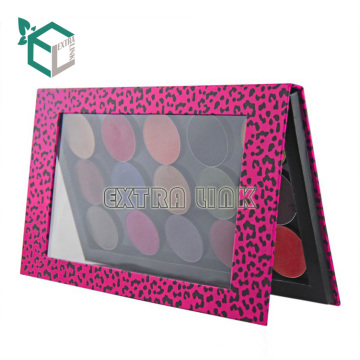 Élégant Nouveau Premium Multi-couleur Conception Personnalisée Carton Recyclable Vide Maquillage Fard À Paupières Aimant Palette Avec Fenêtre